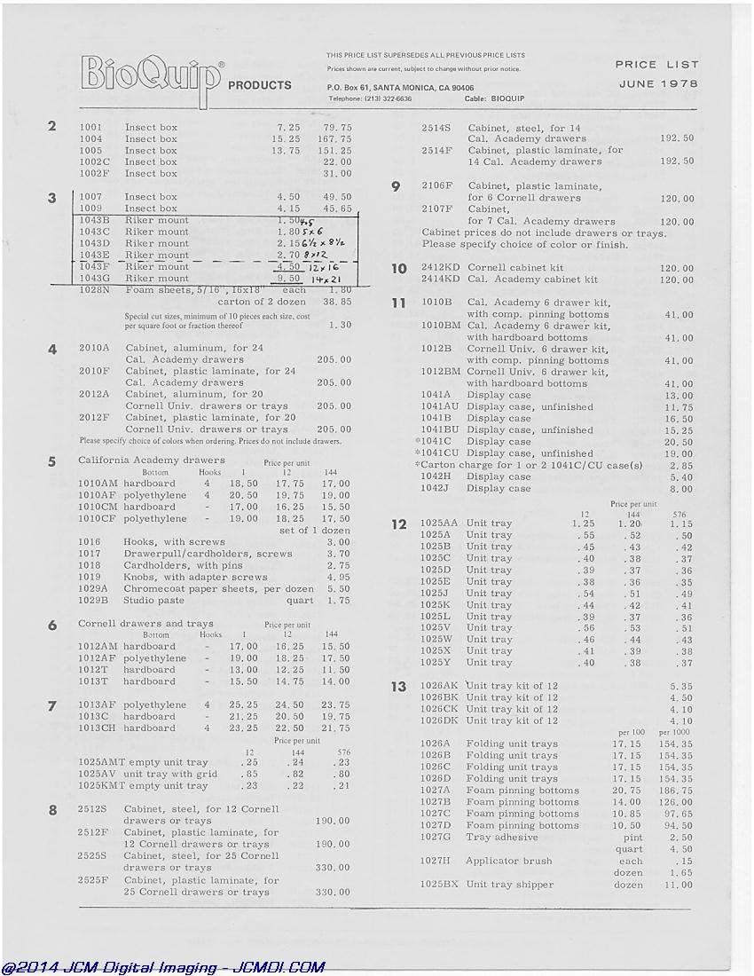 BioQuip 1978-1979 Catalog page scan